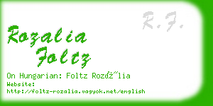 rozalia foltz business card